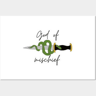 god of mischief dagger with snake Posters and Art